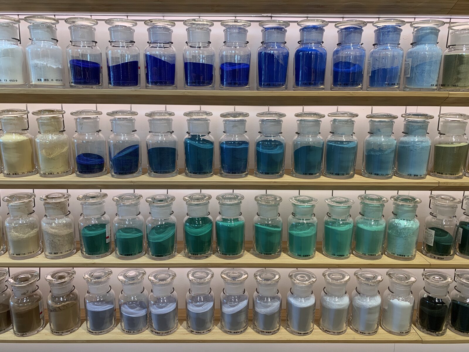 Pigments used for retouching and colour matching